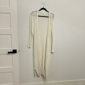Venus duster, ribbed knit cardigan cream xl